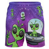 BarDown Inline Hockey Alien Adult Workout Wear Shorts