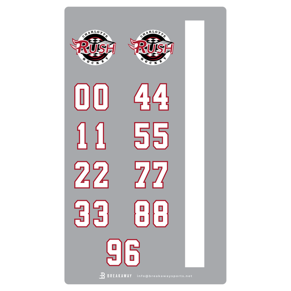 Charlotte Rush Helmet Stickers