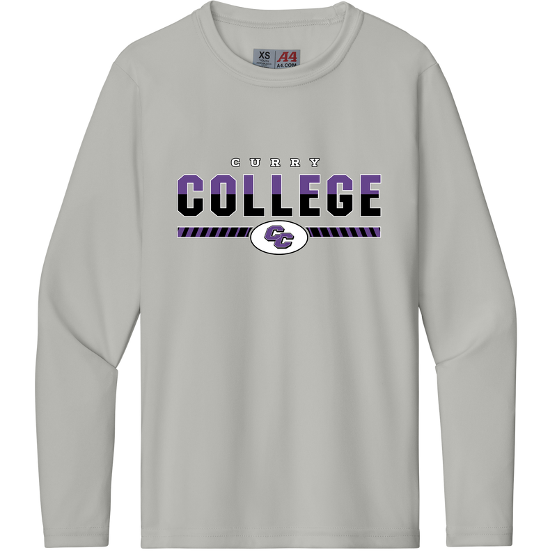 Curry College Youth Cooling Performance Long Sleeve Tee
