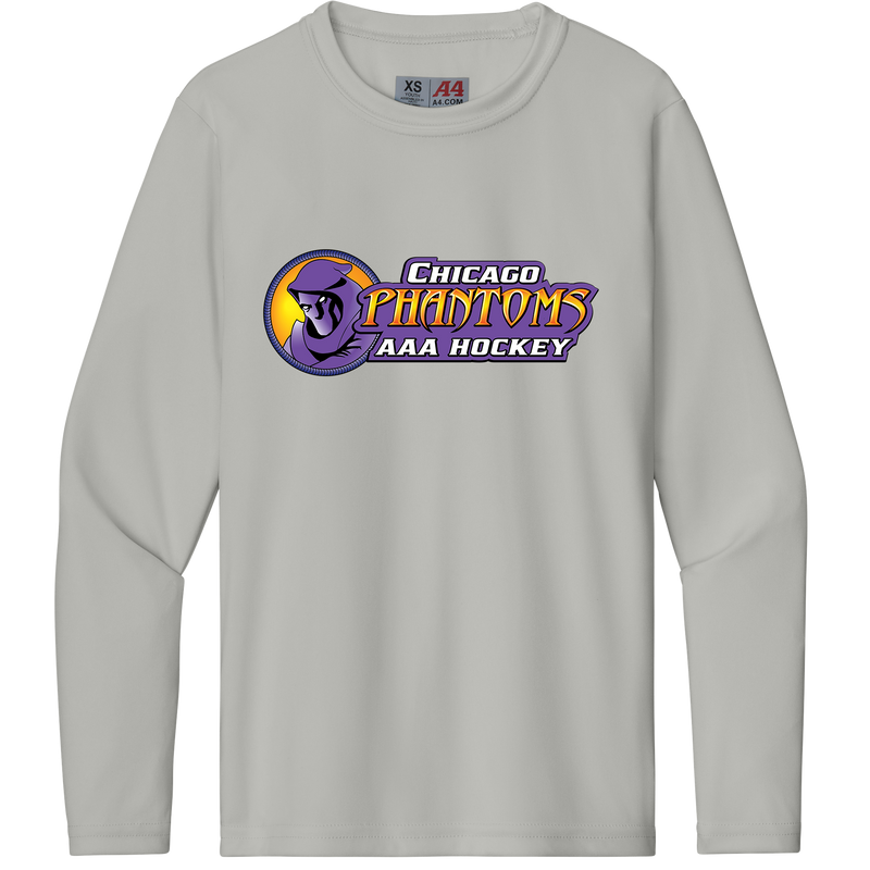 Chicago Phantoms Youth Cooling Performance Long Sleeve Tee
