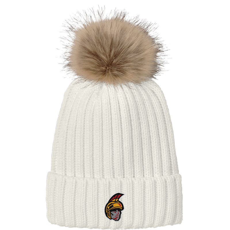 Seacoast Spartans (Ice Hockey) Faux Fur Pom Beanie