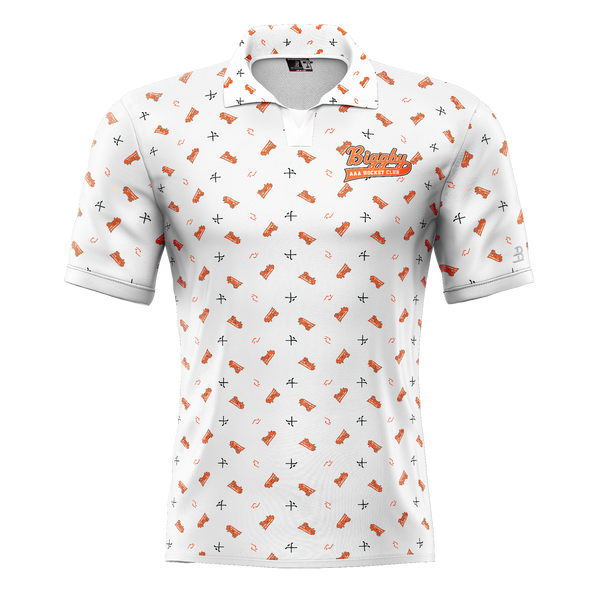 Biggby Coffee AAA Tier 1 Adult 2025 Sublimated Polo Tee