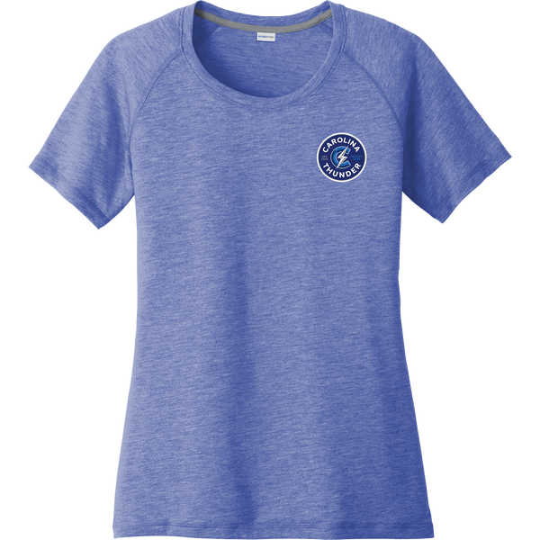 Carolina Thunder Ladies PosiCharge Tri-Blend Wicking Scoop Neck Raglan Tee