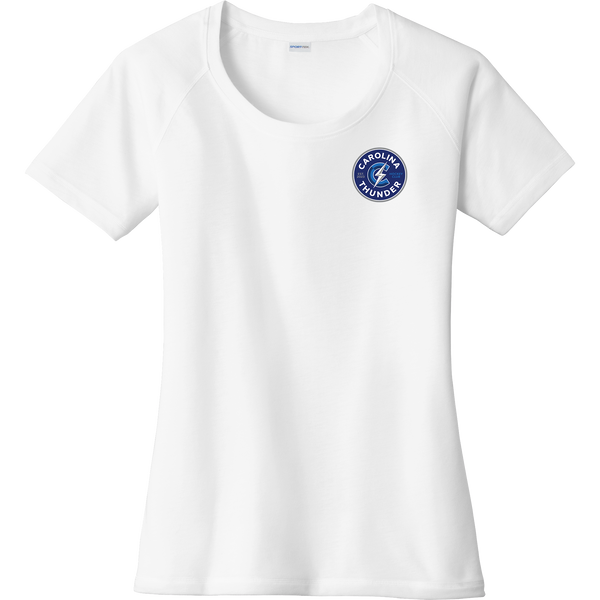 Carolina Thunder Ladies PosiCharge Tri-Blend Wicking Scoop Neck Raglan Tee