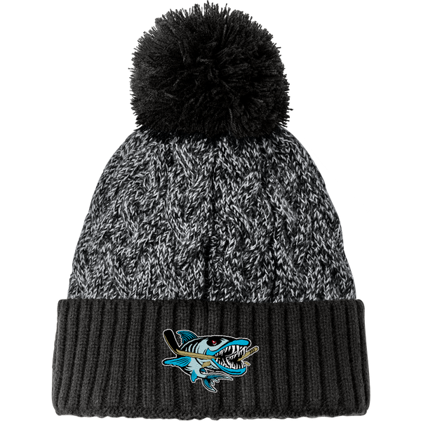 Boca Barracudas New Era Marled Knit Pom Beanie