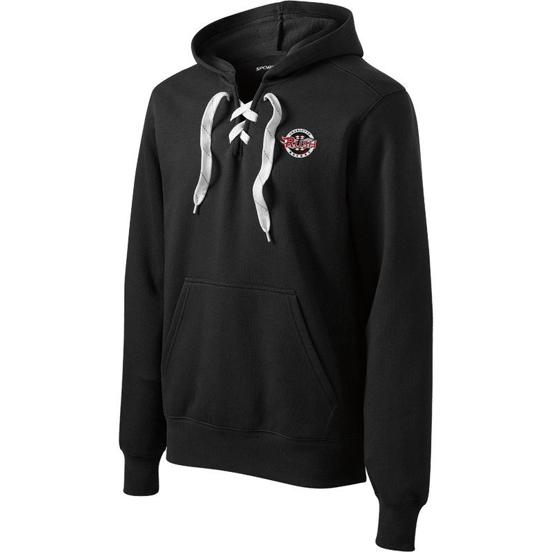 Charlotte Rush Lace Up Pullover Hooded Sweatshirt