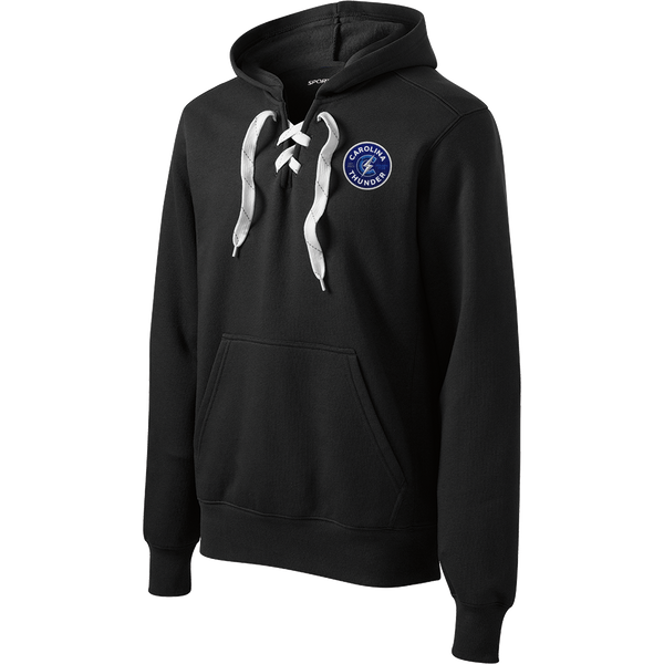 Carolina Thunder Lace Up Pullover Hooded Sweatshirt