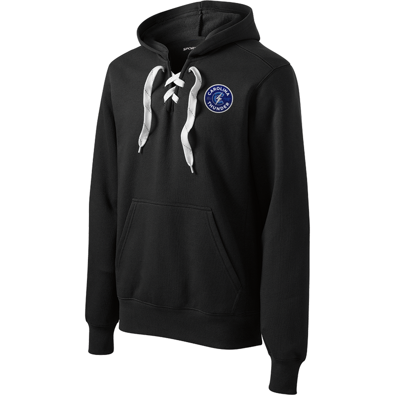 Carolina Thunder Lace Up Pullover Hooded Sweatshirt