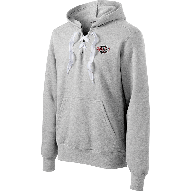 Charlotte Rush Lace Up Pullover Hooded Sweatshirt
