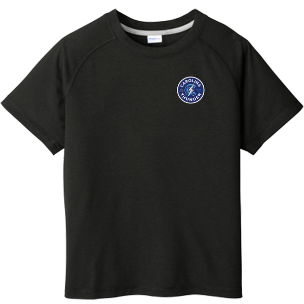 Carolina Thunder Youth PosiCharge Tri-Blend Wicking Raglan Tee