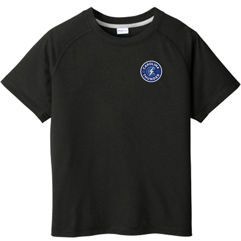Carolina Thunder Youth PosiCharge Tri-Blend Wicking Raglan Tee