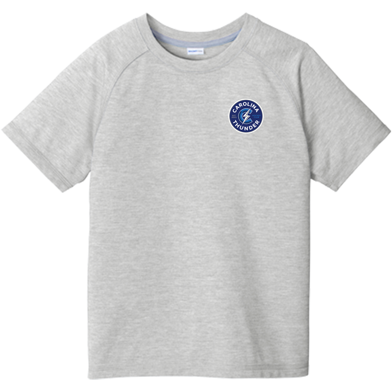 Carolina Thunder Youth PosiCharge Tri-Blend Wicking Raglan Tee